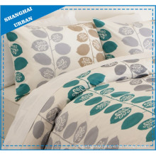 Leafs Pattern Printed Polyester Duvet Cover Set